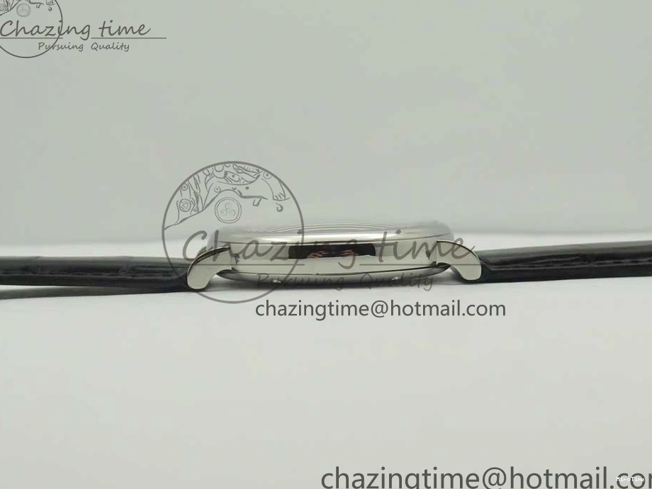 MIROTIME 0105 Supportive Portofino Automatic SS AF 1:1 Best Edition White Dial on Black Croco Leather Strap A 7184